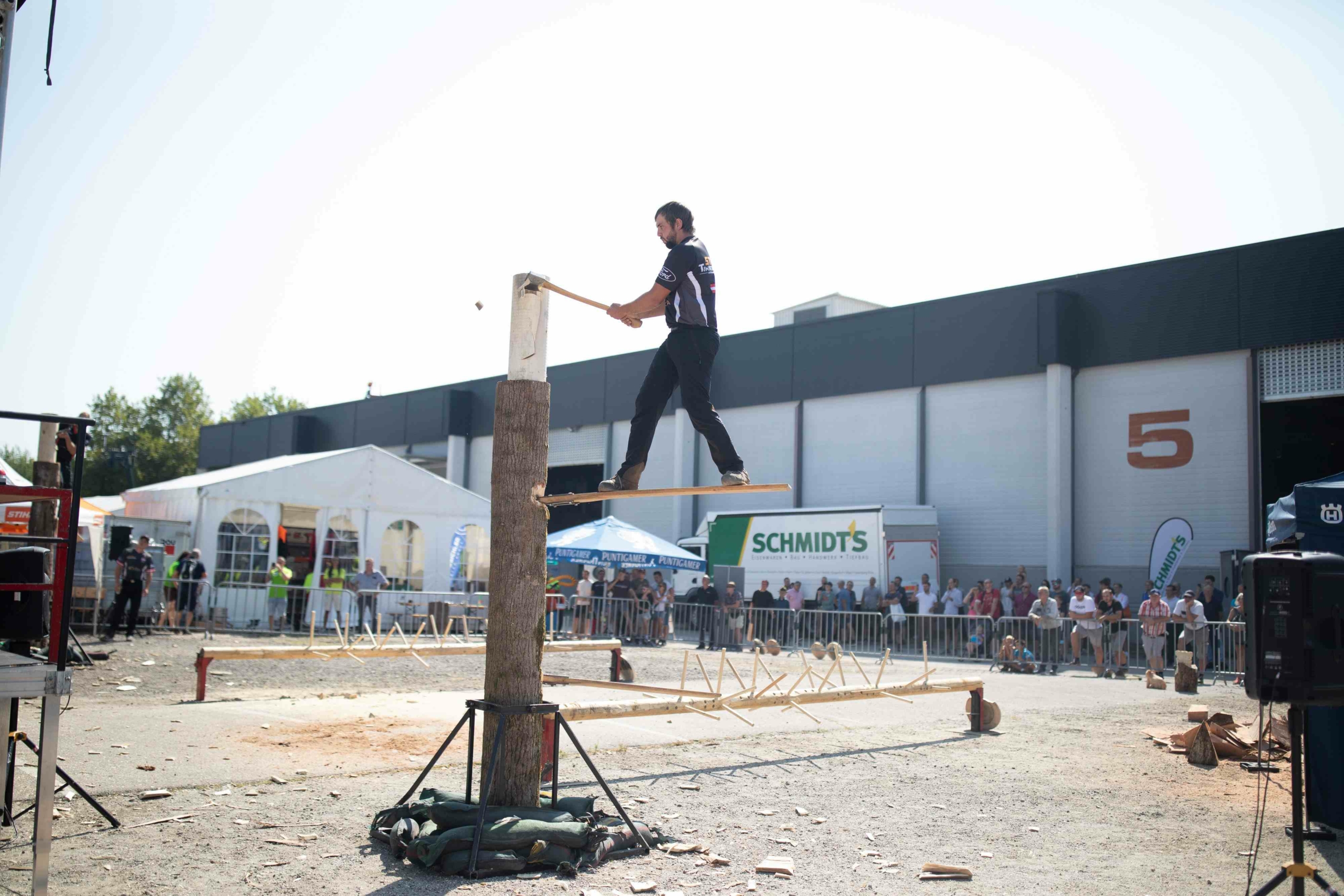 Internationale Holzmesse - Holzfäller