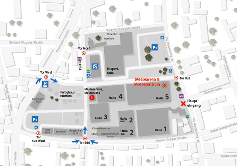 Hallenplan der Kärntner Messen
